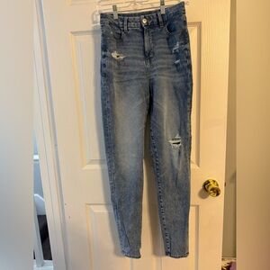 American Eagle Outfitters Blue Distressed Jeans